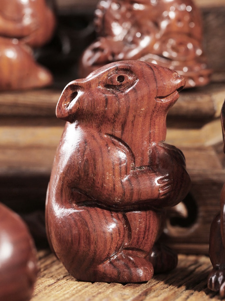 Rosewood Zodiac decoration Wooden Zodiac living room desk home living room decoration opening gifts details Picture