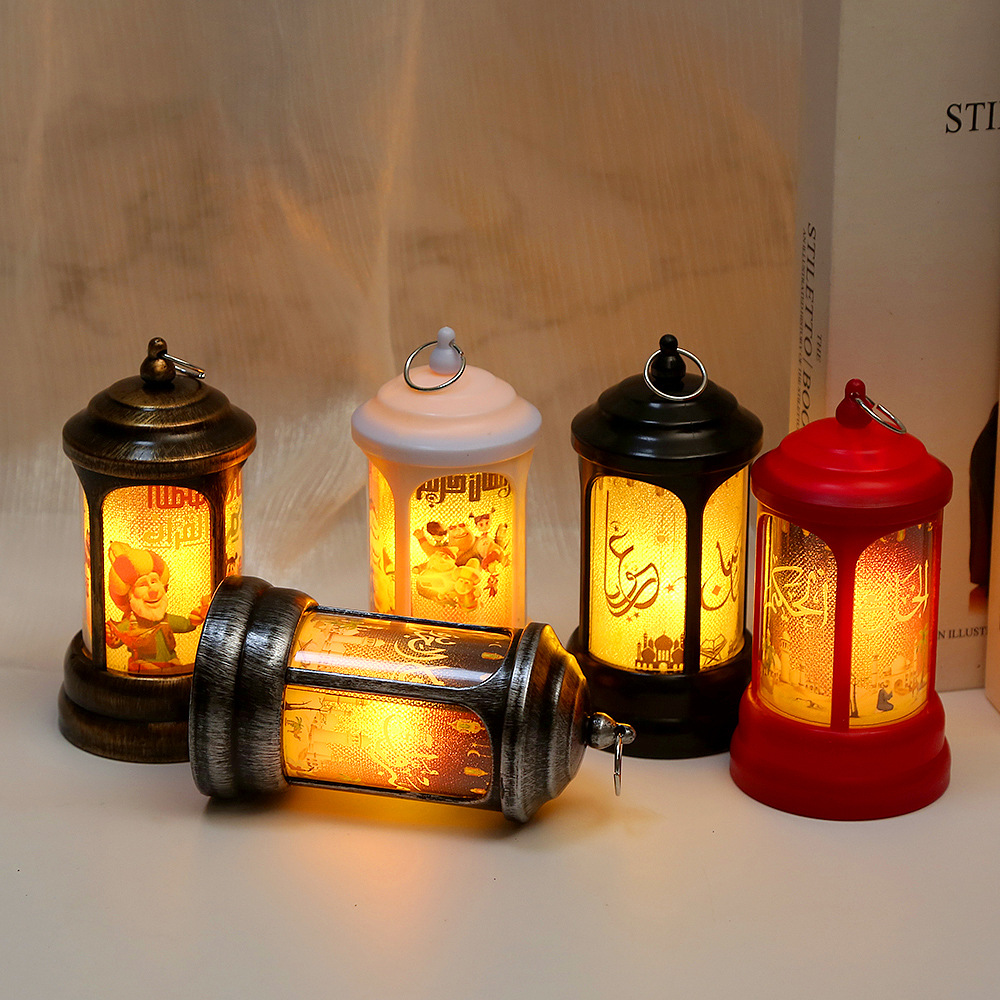 Retro mailboxes, cylindrical small wind lamps, night lights, LED electronic Christmas illuminated ornaments, home decorations, cross-border details Picture