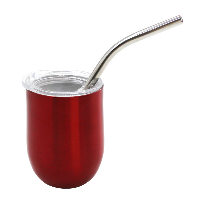 3oz doble capa de acero inoxidable de pequeña capacidad taza aislante taza de cáscara de huevo taza de mano mano taza de pajita mini copa de vino copa de licor Item Picture