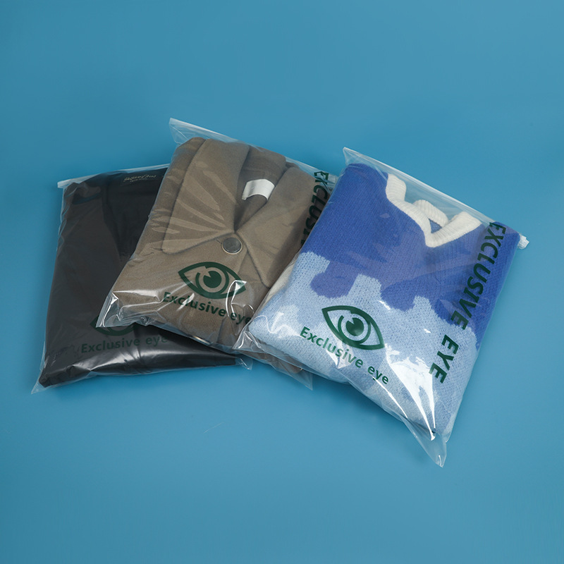 Frosted Transparent Wholesale Ziplock Bag Bag Socks Underwear Ziplock Bag Clothing High Permeability Ziplock Bag T-Shirt Suffocating Specification drawing