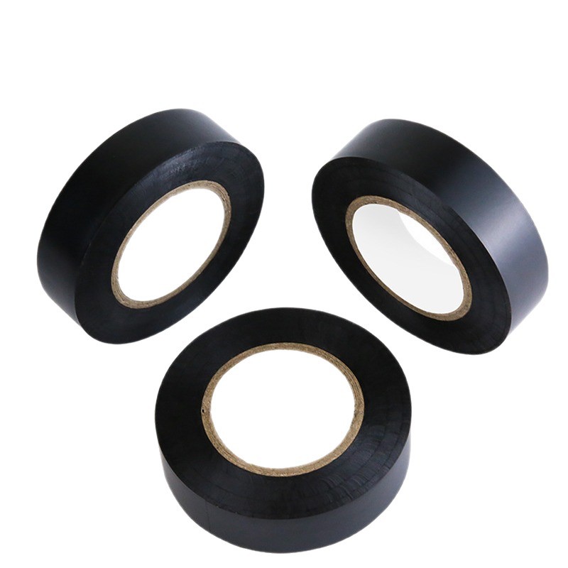 Wholesale 10-meter colored PVC electrical tape, insulating and waterproof black tape, electrical tape, PVC flame-retardant and high-temperature resistant tape Item Picture