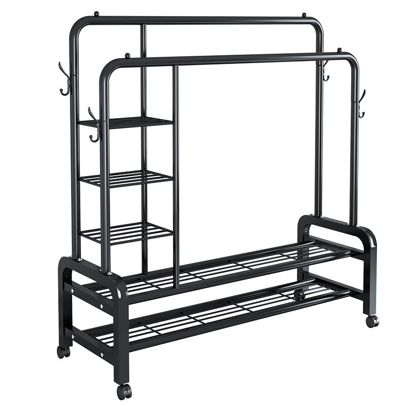 Tendedero colgador de piso colgador plegable para dormitorio dormitorio interior estudiante tendedero para el hogar ropa fresca poste chang yue Item Picture
