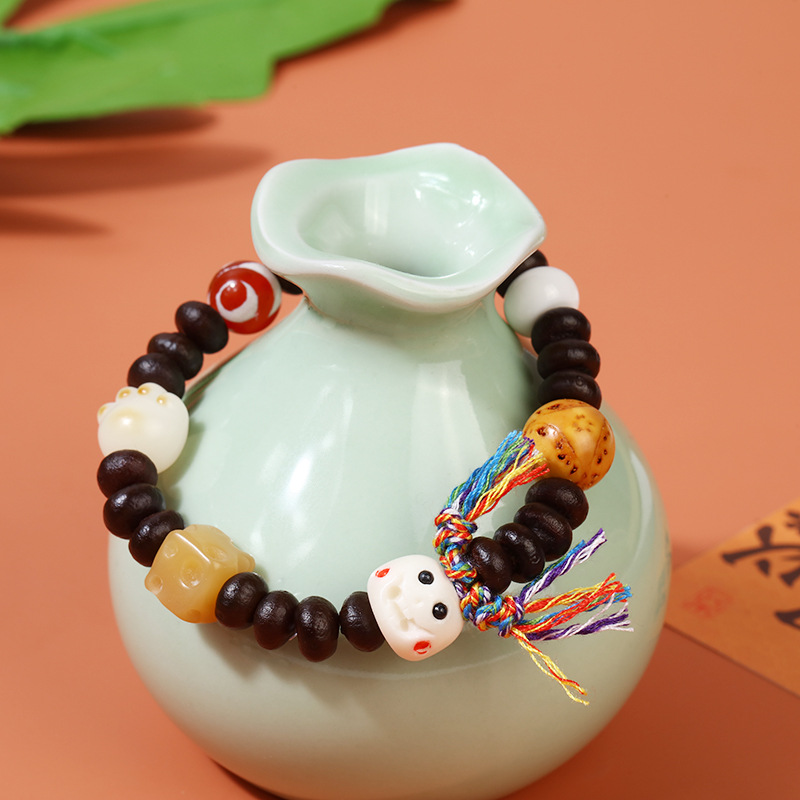 Little Red Book Men And Women's Same Bowl Bowl Cat Claws Hand String Buddha Beads Play Steamed Bun Boy Dobby Bracelet Single Circle Disc Play Application Scenario