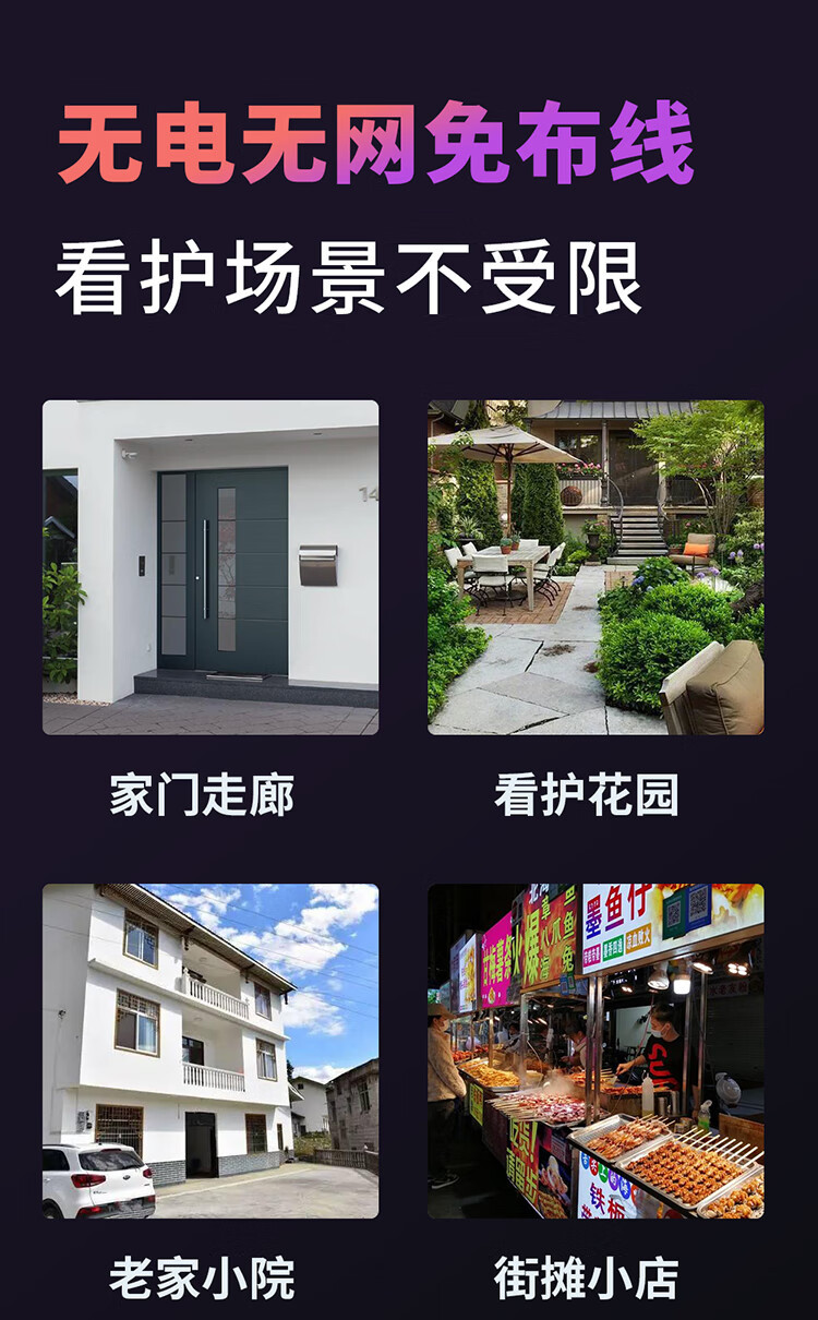 Shenmu SC4 home camera AI detection, unplugged and punch-free 4G remote monitoring for both indoor and outdoor use pic 7