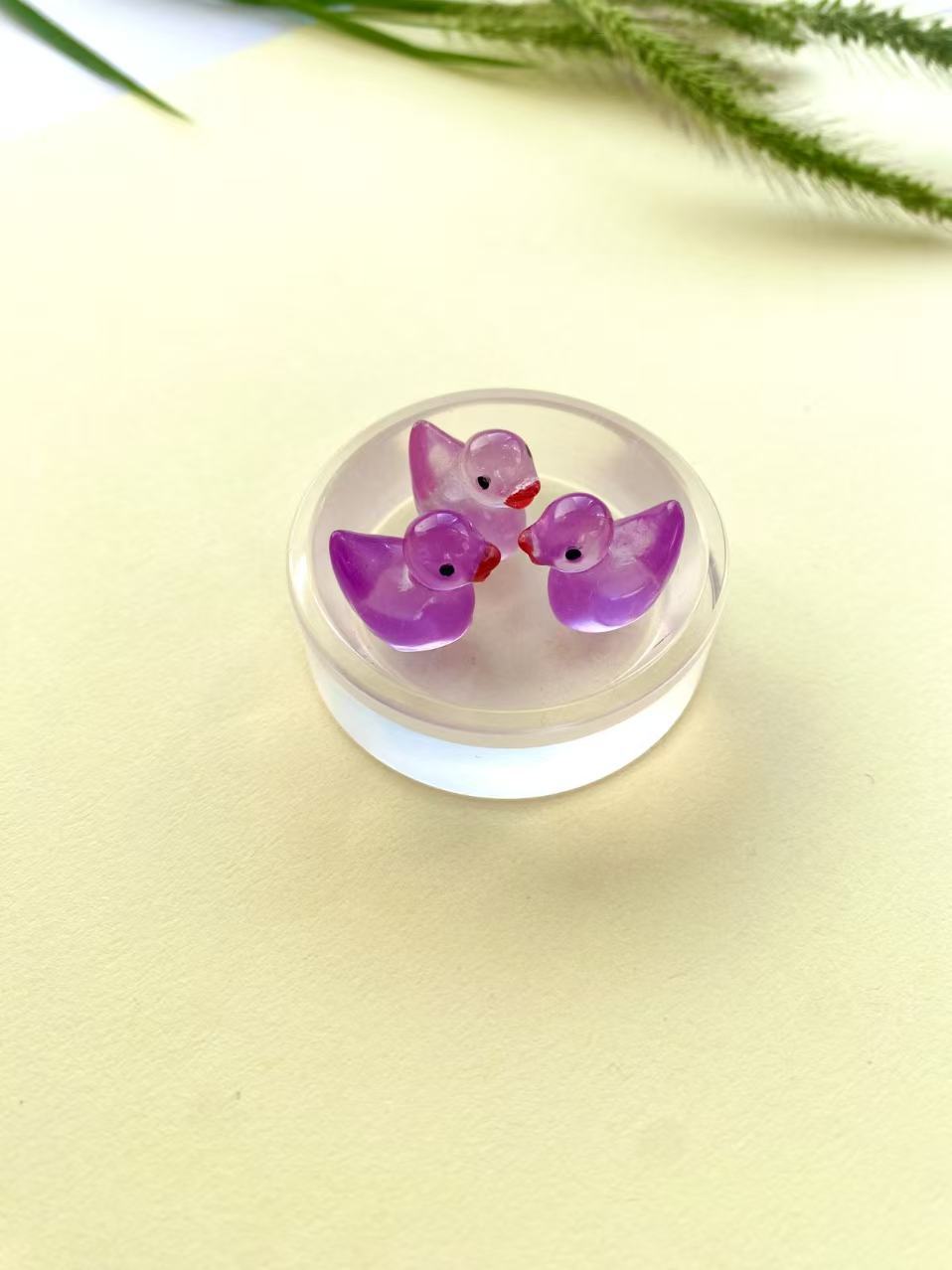 可爱彩色小鸭子树脂迷你DIY创意手工摆件详情6