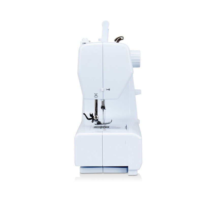 This is a popular portable 618 sewing machine in stock for cross-border sales. It features a wide range of household multi-functional sewing machines with edge-locking and buttonhole sewing Application Scenario