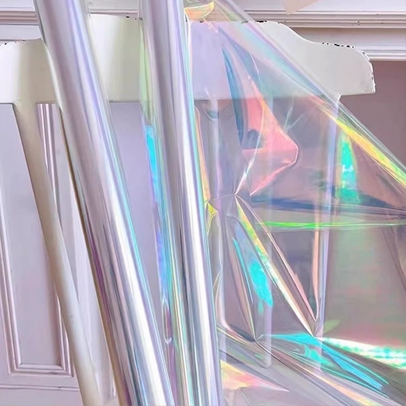 幻彩玻璃纸批发opp塑料防尘内衬鲜花包装纸花束包装高透明玻璃纸