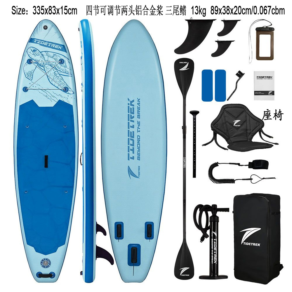 Green Light Forest Inflatable Stand-up Paddleboard Set with accessories, backpack, adjustable paddle, SUP surfboard pic 10