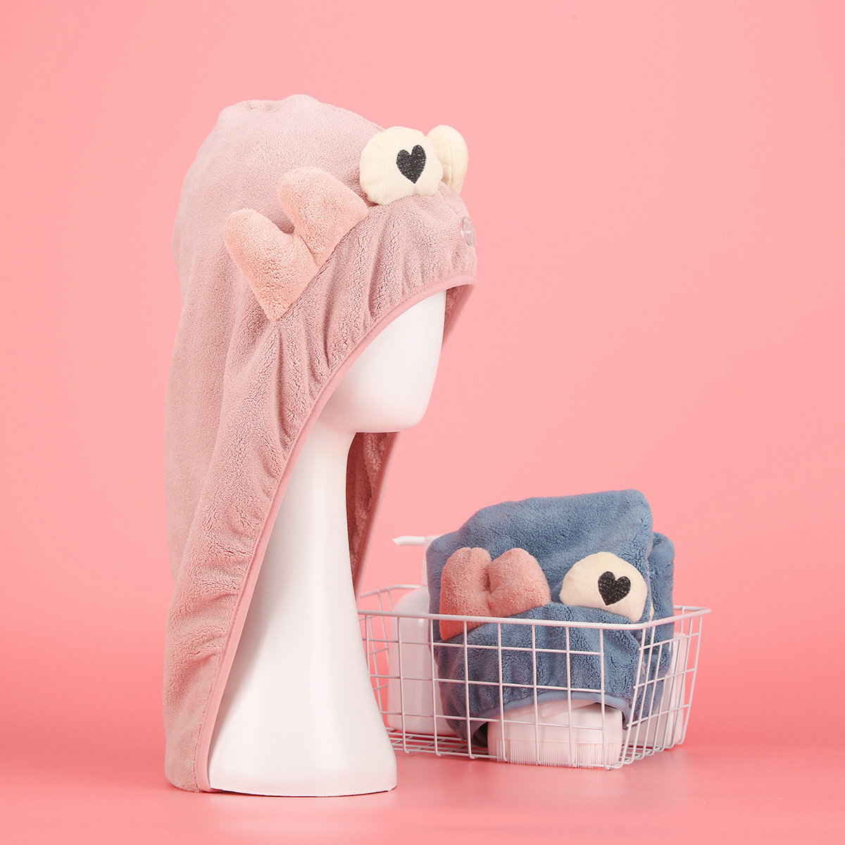 Crab Baby Cartoon Dry Hair Hat Super Absorbent Quick Drying Cute Turban Thickened Wipe Turban Towel Dry Hair Towel