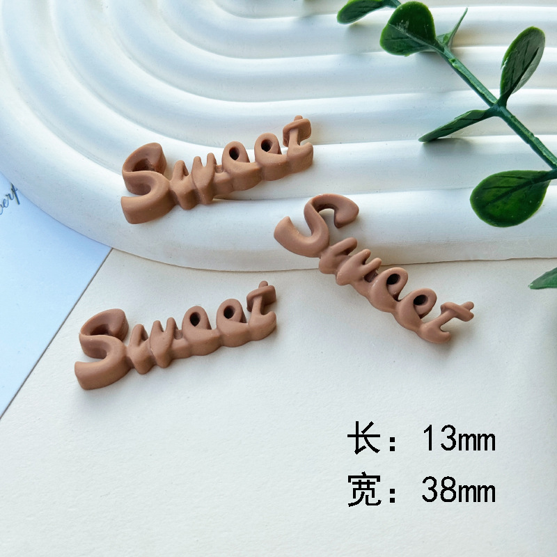 奶茶色小熊花朵树脂diy饰品配件手机壳洞洞鞋贴片发夹发饰材料详情17