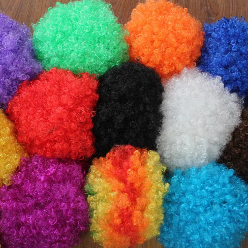 Venta directa de fábrica copa mundial bandera color cabeza explosiva fan wig halloween cos joker wig wholesale details Picture