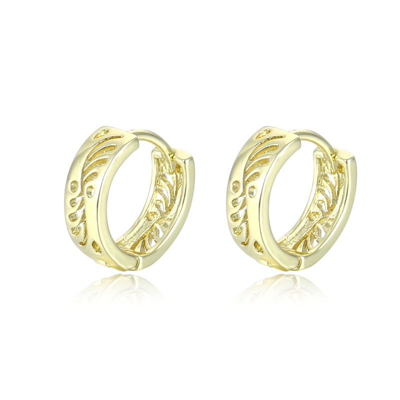 European And American Cross-Border Jewelry Retro Hollow Geometric Ear Buckle Jewelry National Style Simple Punk Ear Pattern Earrings Popular Jewelry Fashion Earrings Korean Version