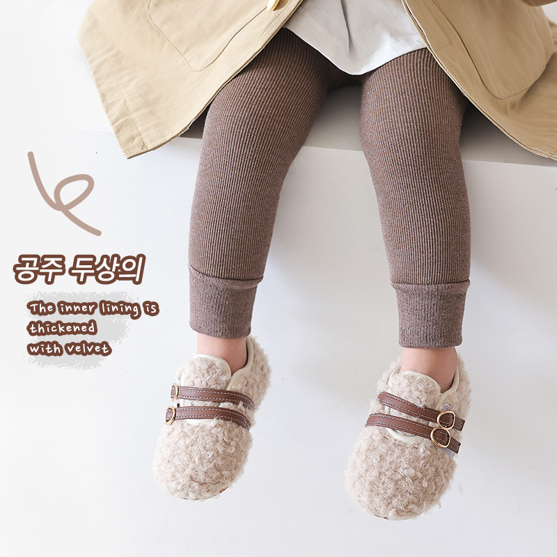 22 Autumn And Winter Baby Plus Fleece Thickened One Nine-Point Tights Newborn Baby Solid Color Leggings Girls Tights Application Scenario