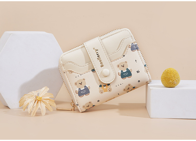 新款女士钱包短款拉链高级感学生钱夹多卡位跨境女式轻奢零钱包女详情14