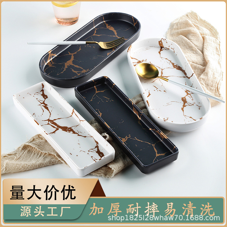 Restaurant commercial melamine tableware, Nordic plates, snack plates, cold dish plates, restaurant dining plates, plates, and snack plates Application Scenario