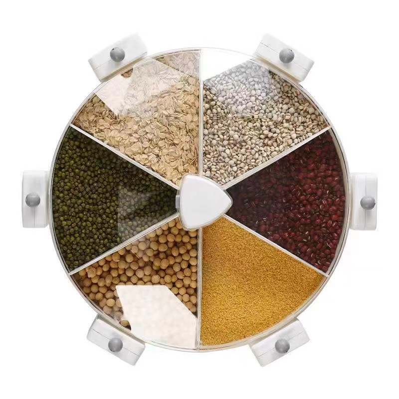 Rotating grain and miscellaneous grain tank Kitchen wall mounted storage tray Large capacity storage tank rice bucket insect and moisture proof details Picture