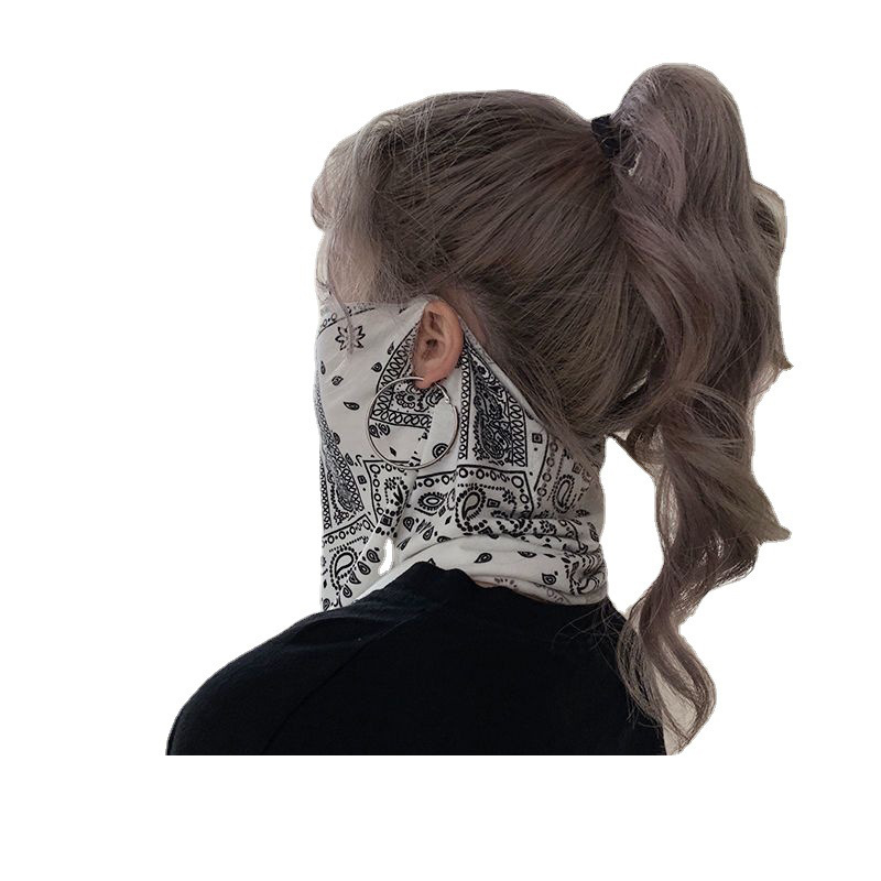 Sun protection mask, full-face UV protection, ear-hanging neck protection, one-piece neck, popular sunshade face mask, driving and cycling veil Item Picture