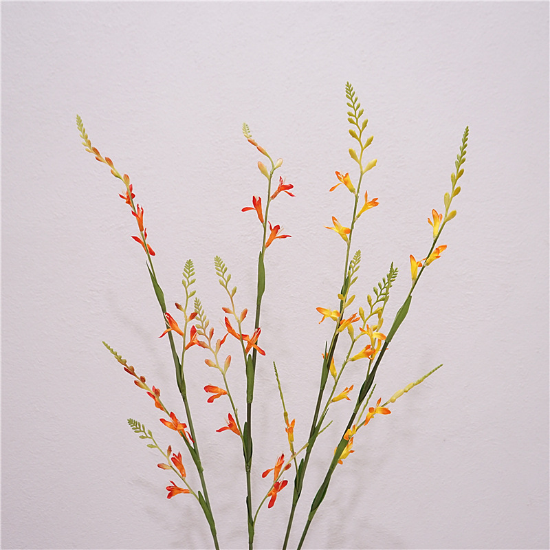 Flame Orchid High Quality Simulation Flower Home Decoration Living Room Tea Table Flower Arrangement Matching Sample Room Flower Photography Props Specification drawing