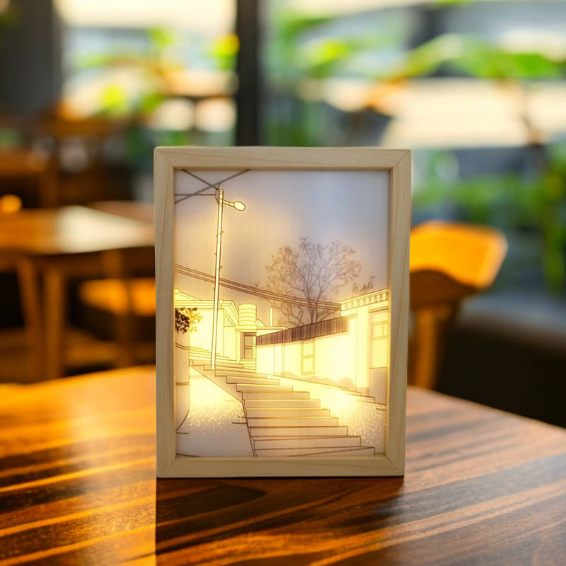 ins light painting diy sun painting nightlight bedside decorative painting bedroom light decorative painting luminous painting wholesale Specification drawing