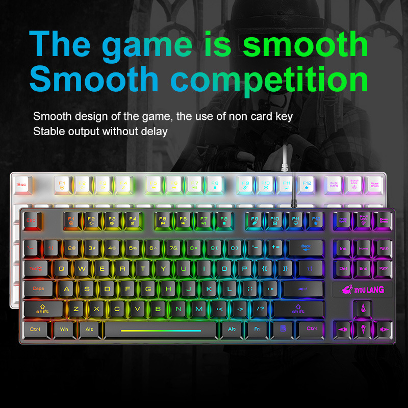 Free Wolf K16 87 key esports gaming Mechanical feel keyboard USB wired backlit Amazon ebay cross-border Application Scenario