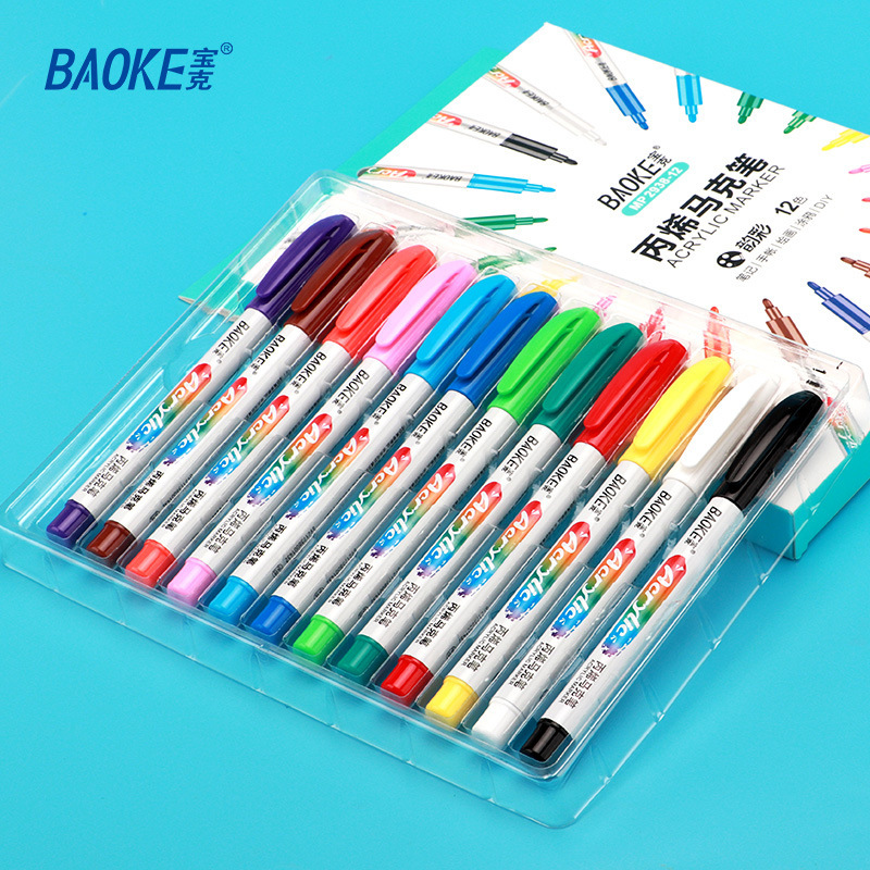 Acrylic Marker complete set of 24 color Markers Children's Marker Ledger diy phone case graffiti painting
