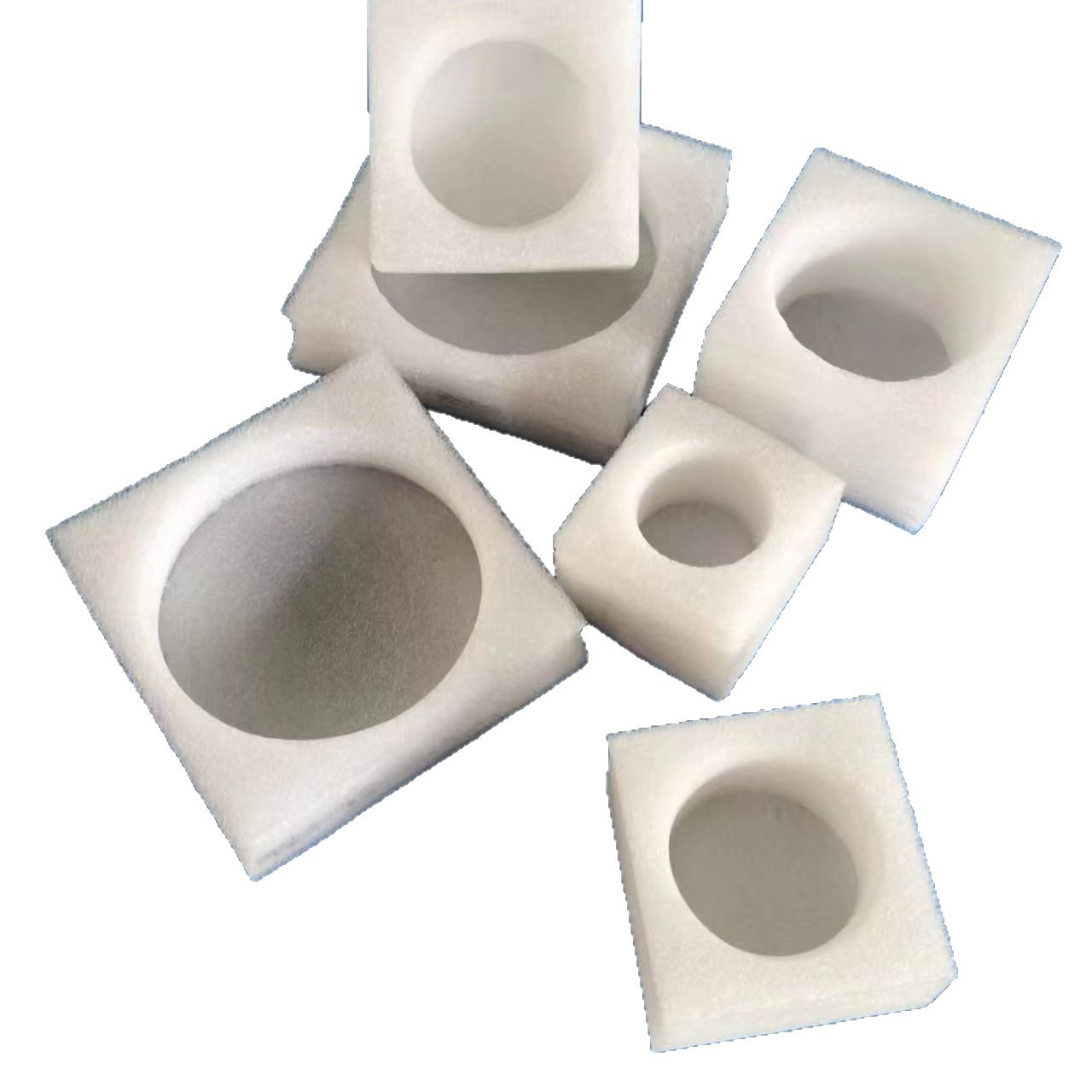 EPE pearl cotton cosmetic bottle cap protection cotton, pump head packaging cotton, metal parts express packaging, corner protection cotton Item Picture