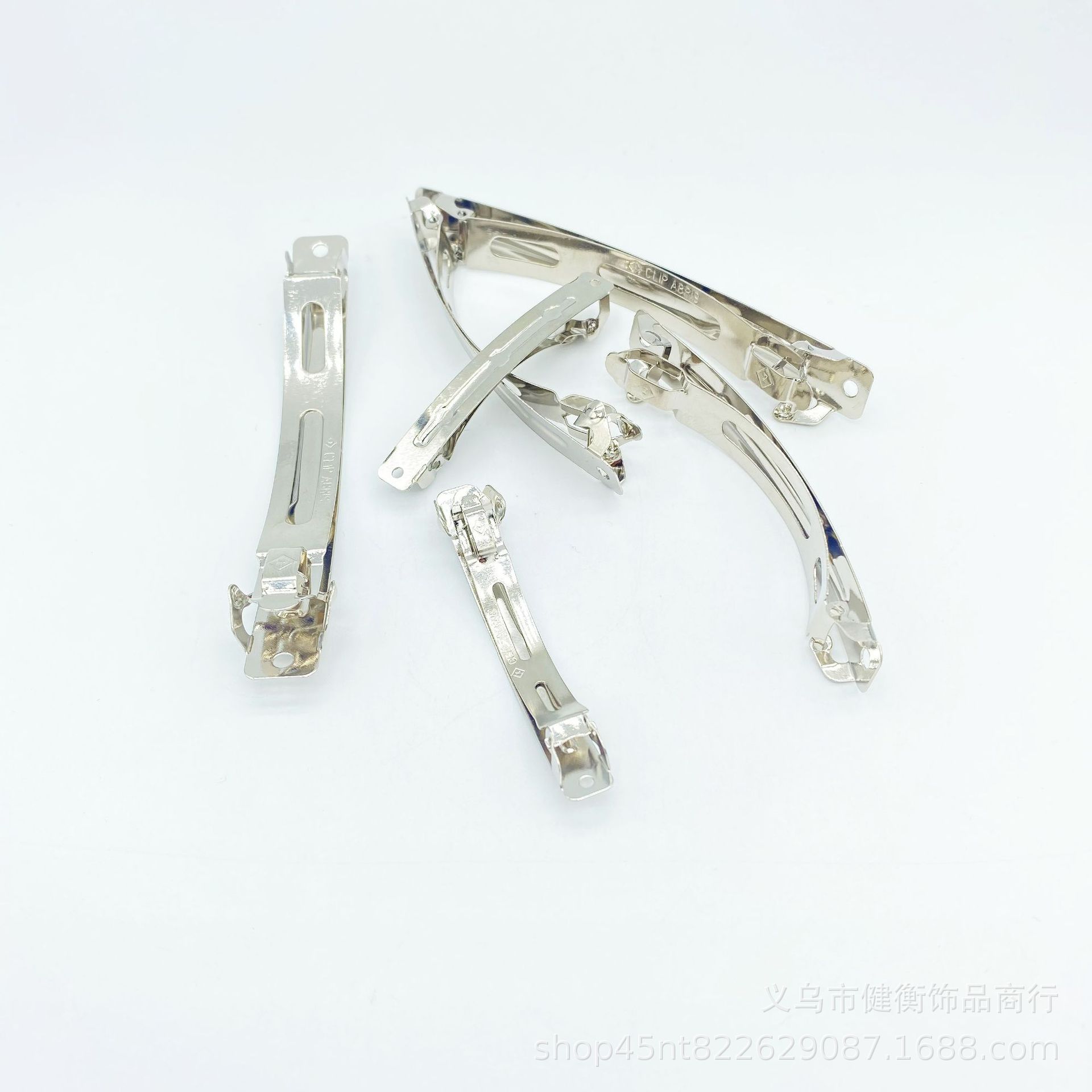 防滑两片弹簧/弹簧夹/双卡夹白底实物图