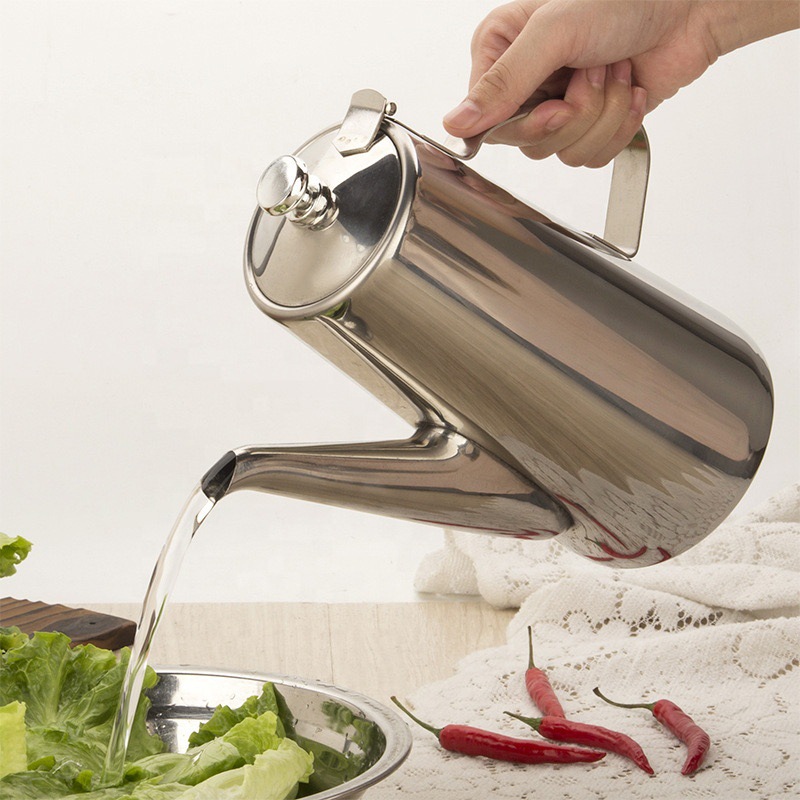 Xinshipai stainless steel cold water kettle, long-spout cold water kettle, restaurant tea and coffee kettle, ice water kettle, fruit tea water kettle Specification image