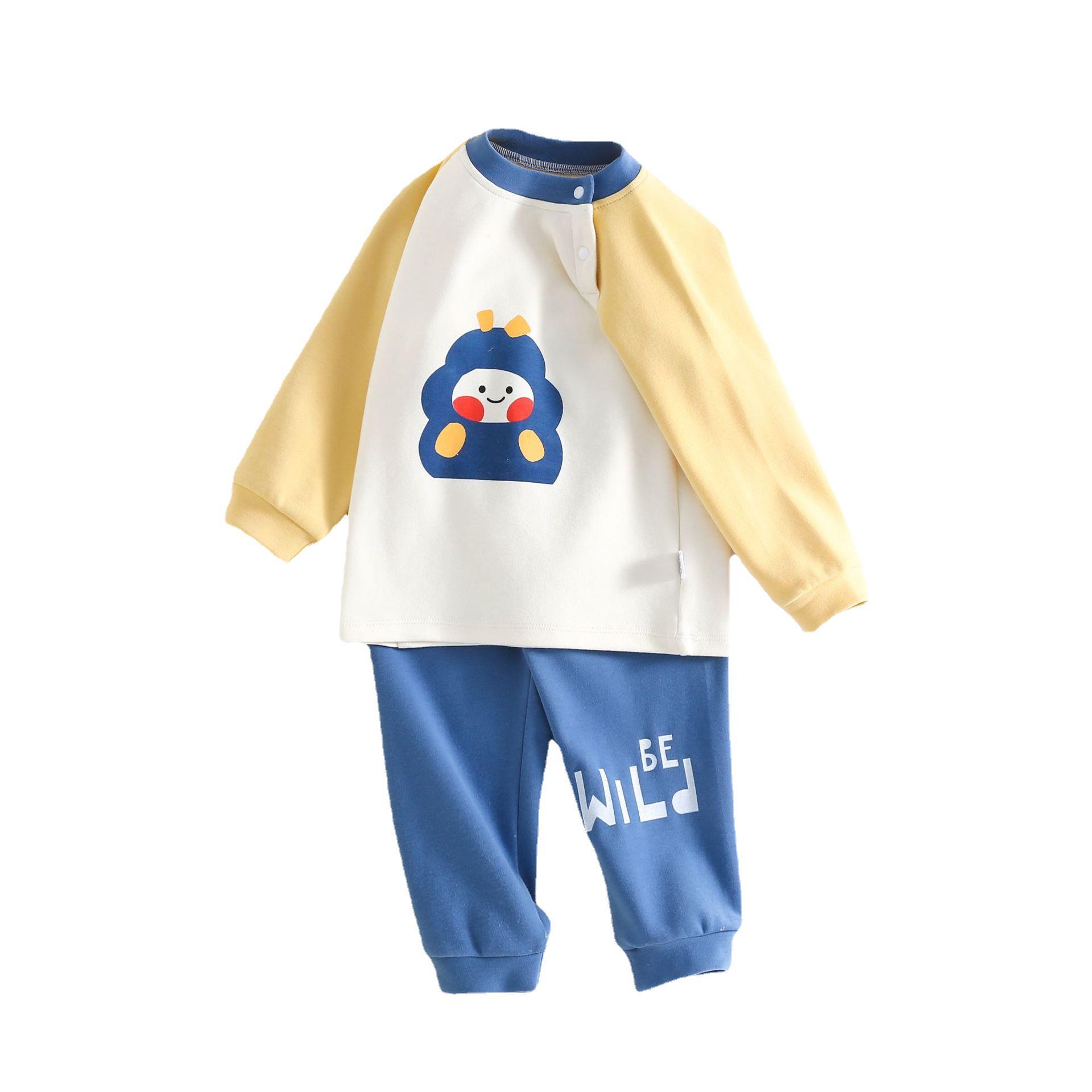 New children's thermal underwear and long Johns set for autumn and winter, boneless undergarments for 1-5 years old babies Item Picture
