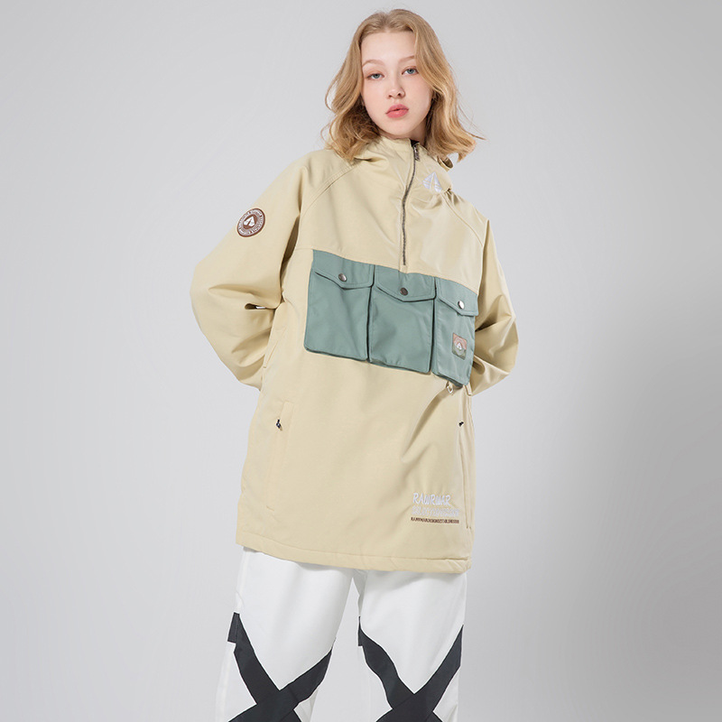 New Winter Trend Fashion Ski Wear Wholesale Three Pocket Top Reflective Pants Personality Warm Suit Women Specification drawing