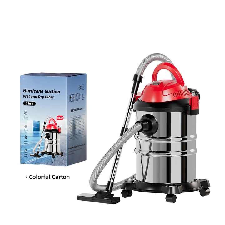 Household electric 3-in-1 stainless steel wet and dry blowing bucket, powerful vacuum cleaner, carpet drum, vertical cylinder vacuum cleaner details Picture