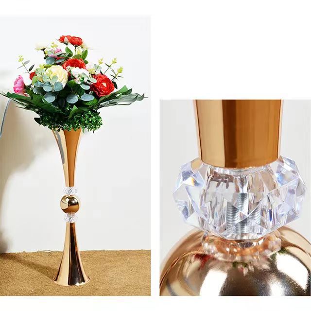 Wedding Props Iron Flower Stand Flower Arranger Decoration Home Table Hotel Supplies Wedding Supplies Road Lead Vase Application Scenario