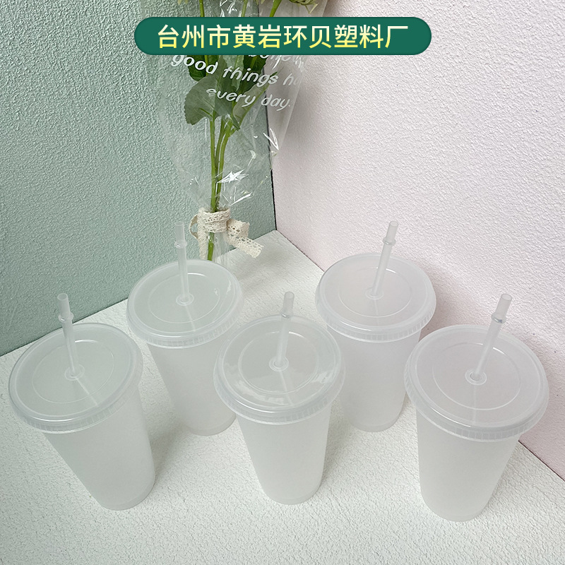 Manufacturers Direct Transparent Pp Lightweight Compact Plastic Sippy Cup 500Ml 700Ml Portable Plastic Cup full figure