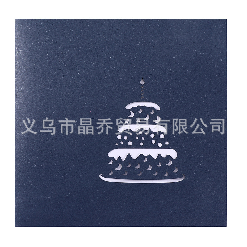 跨境立体生日贺卡 ins创意3d蛋糕音乐录音小卡片打印照片特别礼物详情图3