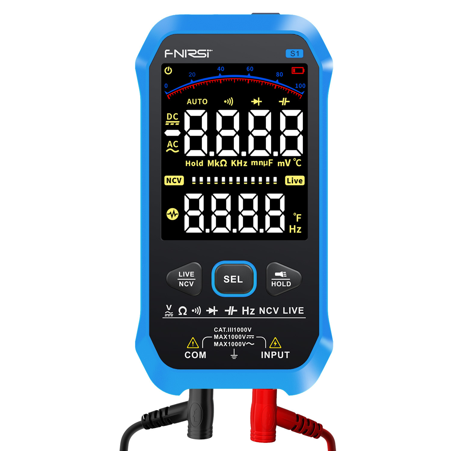 S1 multimeter digital high-precision fully automatic portable ultra-thin anti-burning digital display multimeter, electrician Specification image