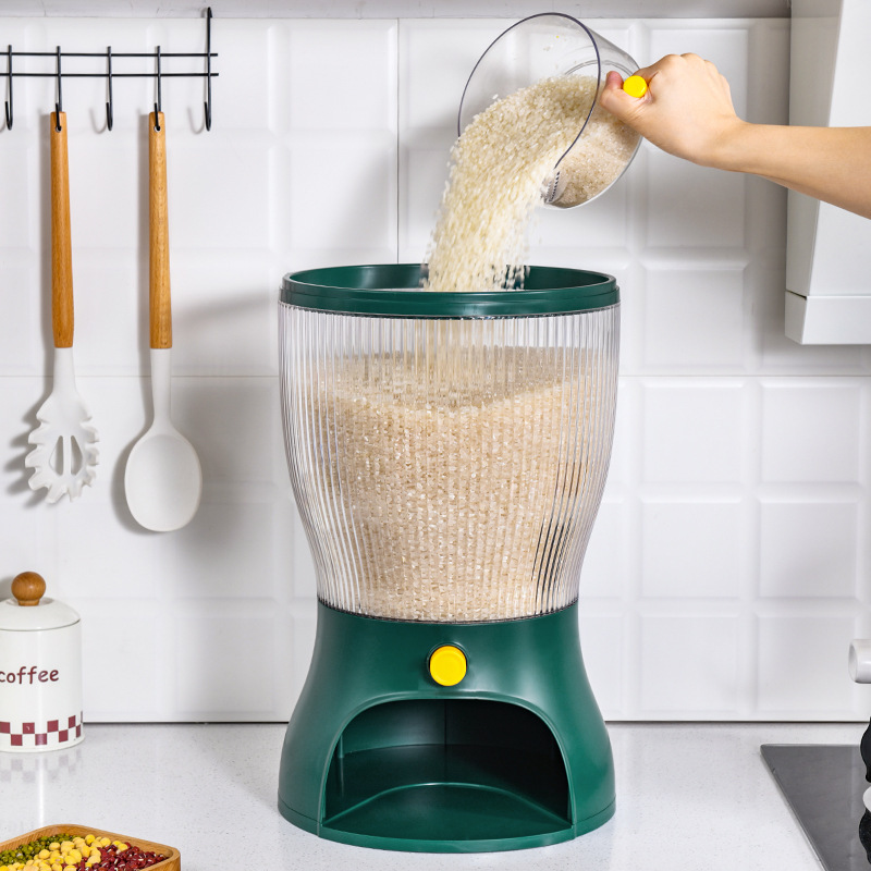 A 20-jin household moisture-proof rice storage box with multiple compartments and a multi-compartment storage tank for grains and cereals Application Scenario