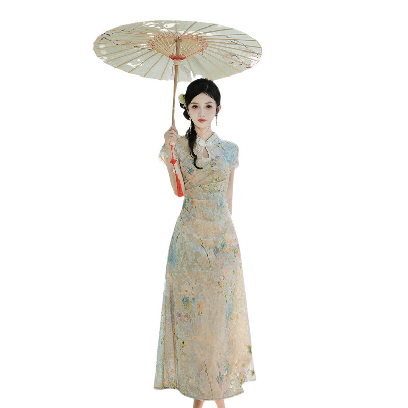 New Chinese-style traditional Chinese style cheongsam improvement young girl daily slimming and elegant dress for Summer 2025 new style Item Picture