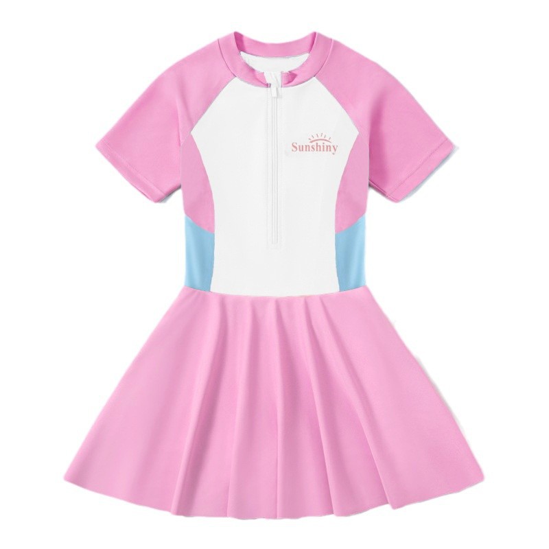 Children's swimsuits for girls, small, medium and large, summer 2025 new style girls' princess dress one-piece professional swimming suit Item Picture