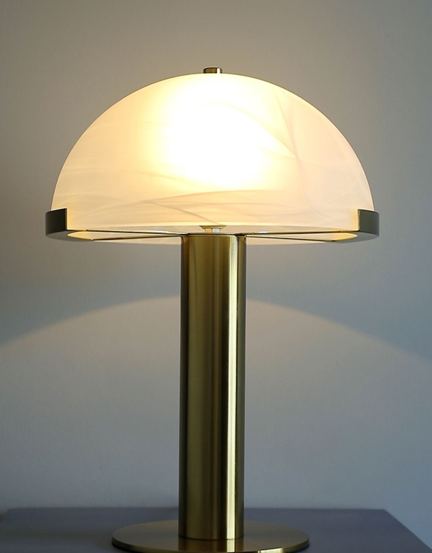Postmodern natural marble living room table lamp art Bedside bedroom designer model room bedside table lamp details Picture