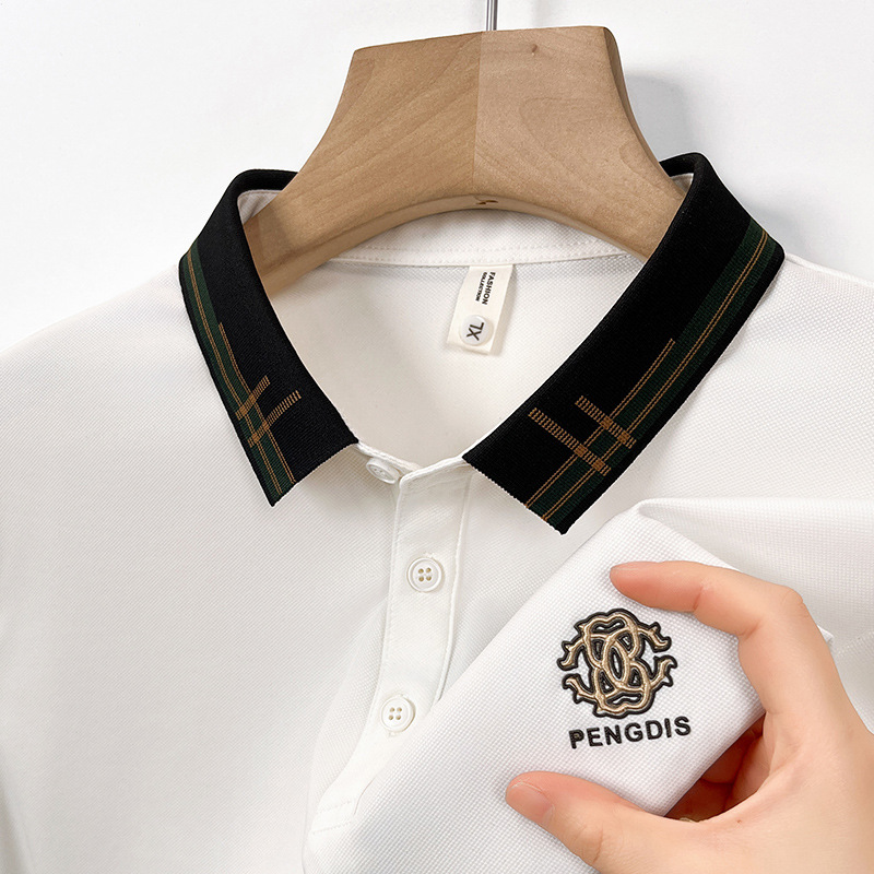 A new casual POLO shirt with a lapel collar and a fashionable pullover for young and middle-aged men in summer