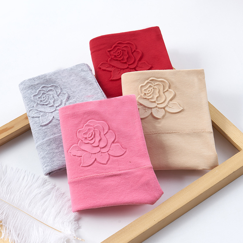 New 3D high-waisted pure cotton embossed buttocks lifting and body shaping comfortable large-sized women's underwear, pure cotton high-waisted belly tightening pants for women Application Scenario