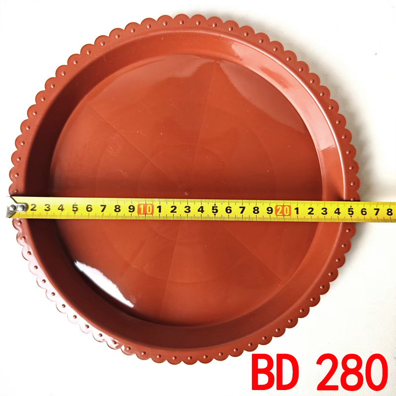 BD-280红色花盆2元塑料圆形花盆托暖壶托多用盘托盘2元货源