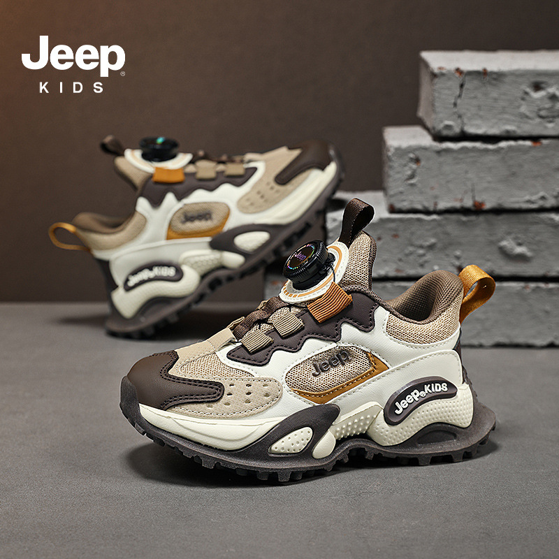 Jeep Spring 2025 new boys' sports shoes: Comfortable, lightweight, running shoes, breathable mesh girls' shoes Specification image
