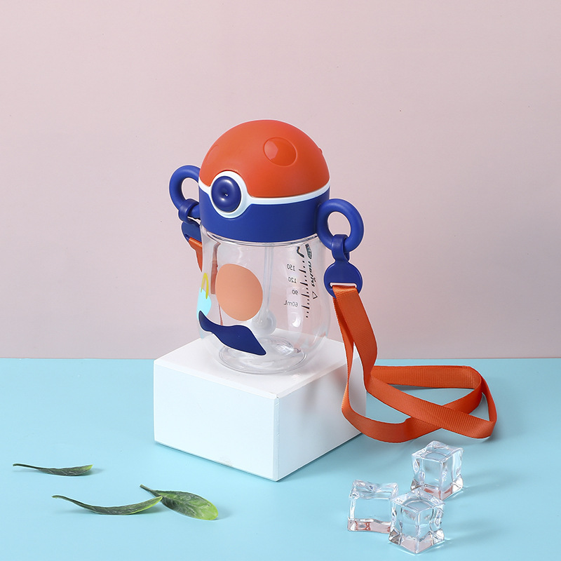 Baby Drinking Cup Baby Choking Water Cup 360° Watertight Handle Strap Dual-Purpose Children's Drinking Cup Specification drawing