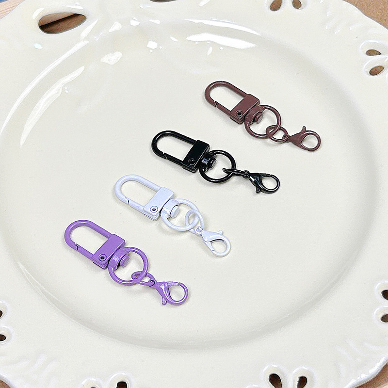 Rotating baked paint hardware accessories U-shaped small door buckle hanging 14mm lobster buckle patchwork bean DIY accessories doll bag hanging buckle Application Scenario