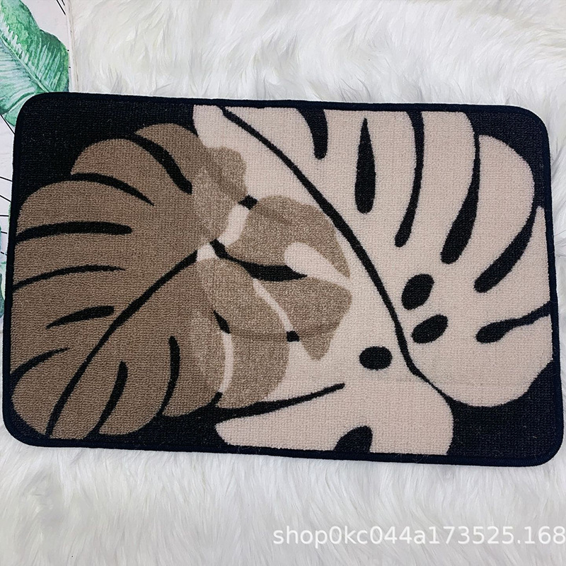 Wholesale of new polyester carpets, anti-slip MATS for export, water-absorbing polypropylene fleece printed bathroom floor MATS and door MATS details Picture