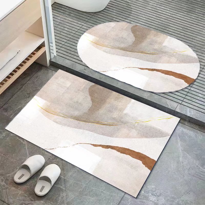 跨境北欧组合地垫厨房耐磨地毯可机洗浴室卧室门口吸水防滑脚垫详情图1