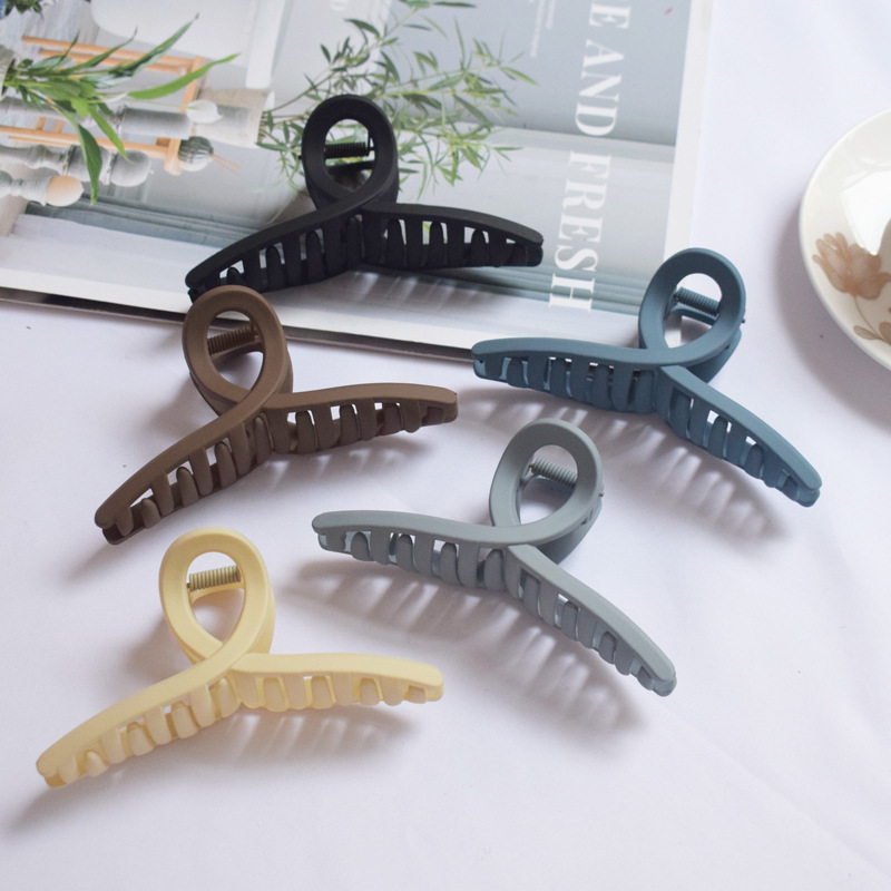 Vintage Acrylic Hair Clip Tray Hair Clip Large Simple Frosted Hair Clip Female Korean Back Head Shark Hair Clip Clip Specification drawing
