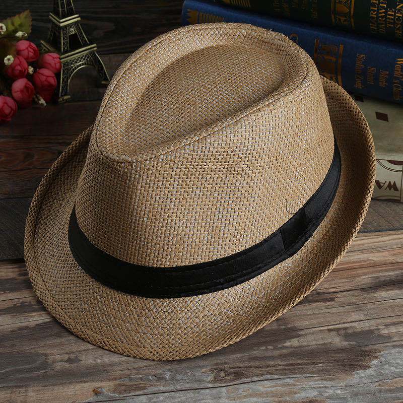 Raffia Straw Hat For Men Summer Sun Hat Couple (Korean Version) Hat For Women Sun Beach Hat Family Style