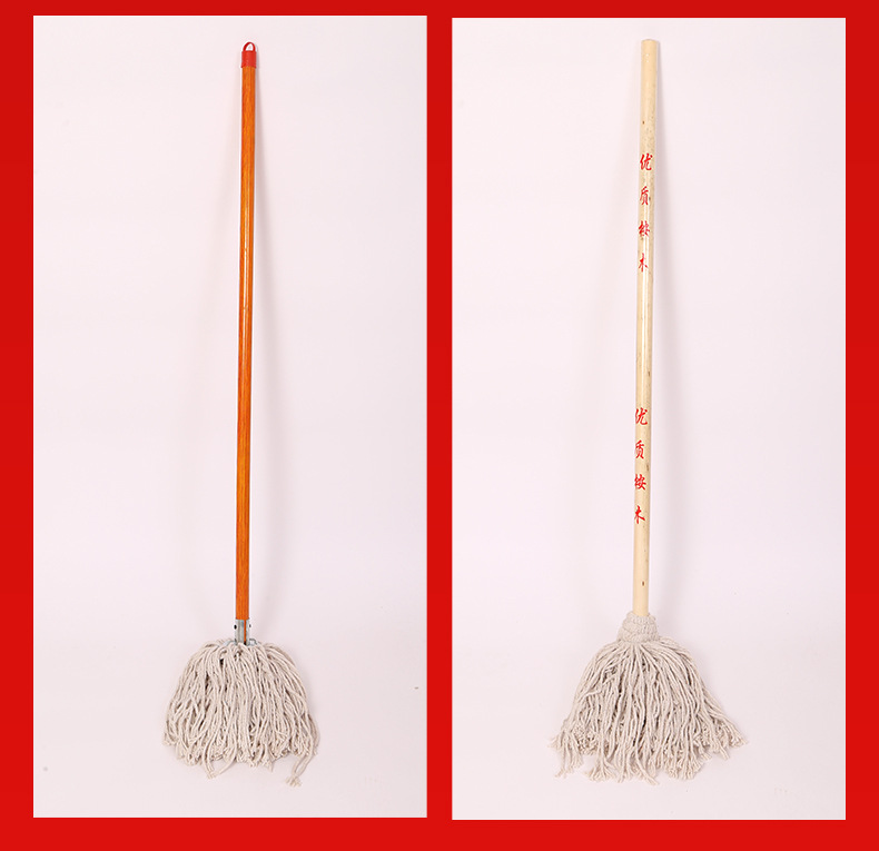 批发棉线吸水拖把 墩布手洗拖布平板拖把 平拖宽头加长杆大拖把详情18